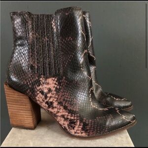 Steve Madden Snakeskin Ankle Boots